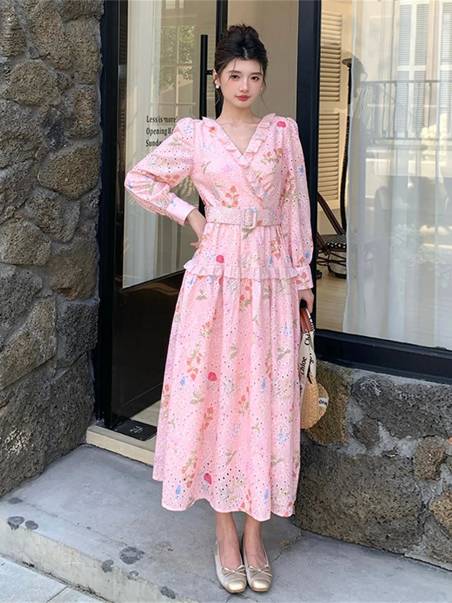 Французское романтическое плат – обзор и цена French Vintage Floral Midi Dress