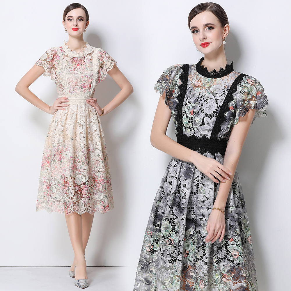 Элегантное кружевное платье ми – обзор и цена French Vintage Floral Midi Dress