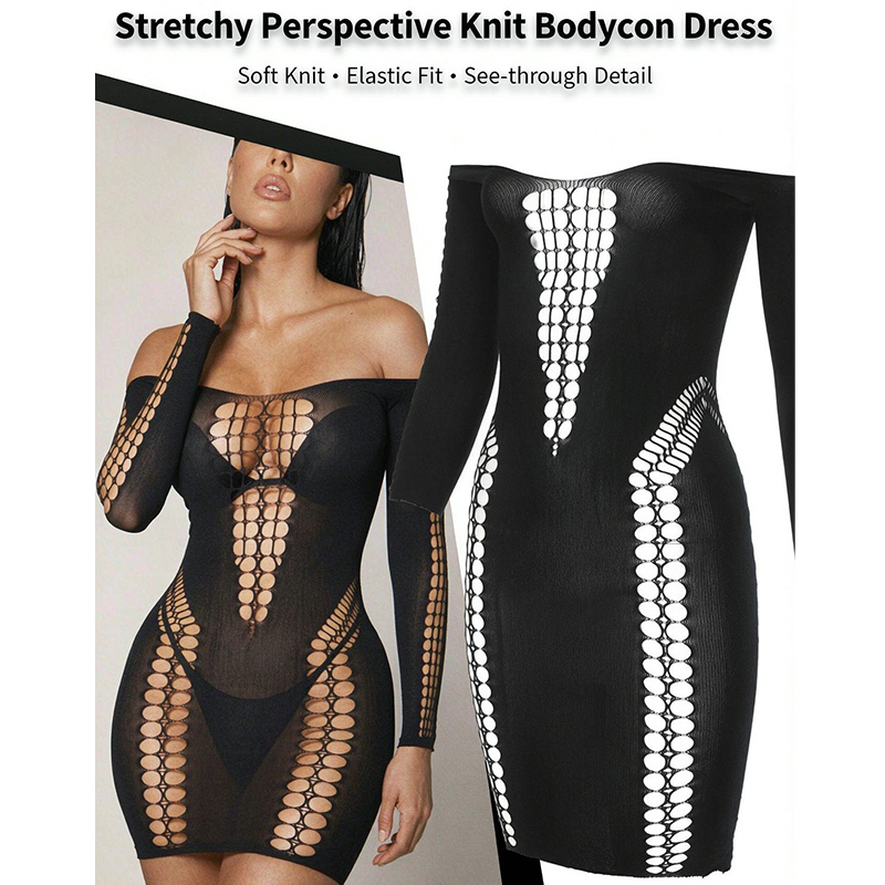 Женское пляжное платье из проз – обзор и цена Sexy Mesh Sheer Bodycon Dress