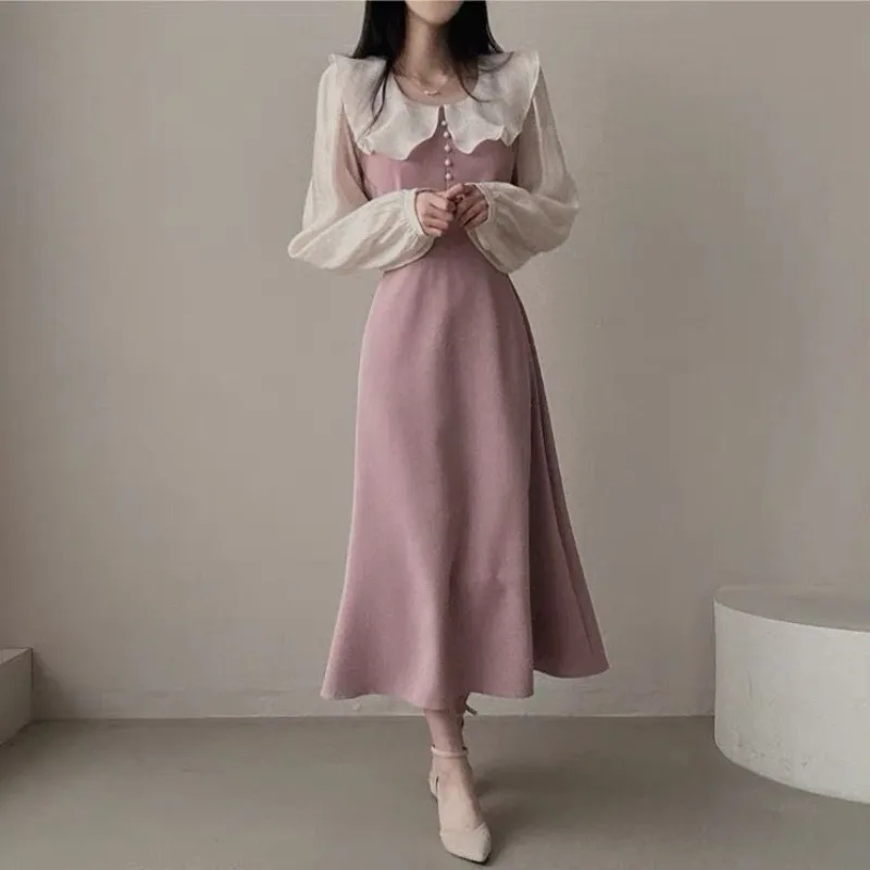 Платья с длинным рукавом, женс – обзор и цена French Vintage Floral Midi Dress